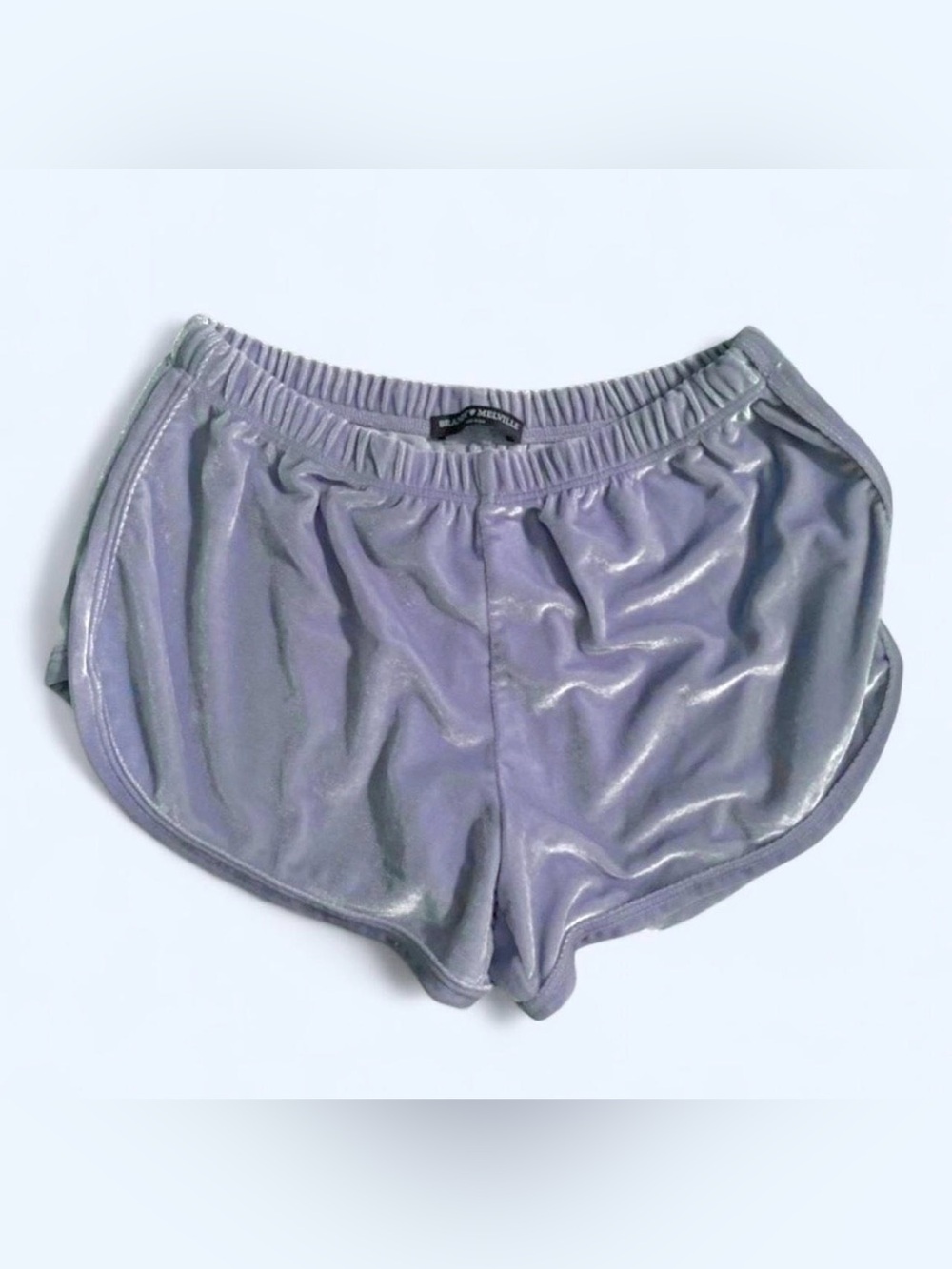 Brandy Melville Baby Blue Velour Lounge Shorts One Size Made in Italy